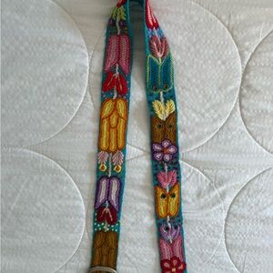 Colorful Peruvian Wool Embroidered Women's Belt - New without Tags